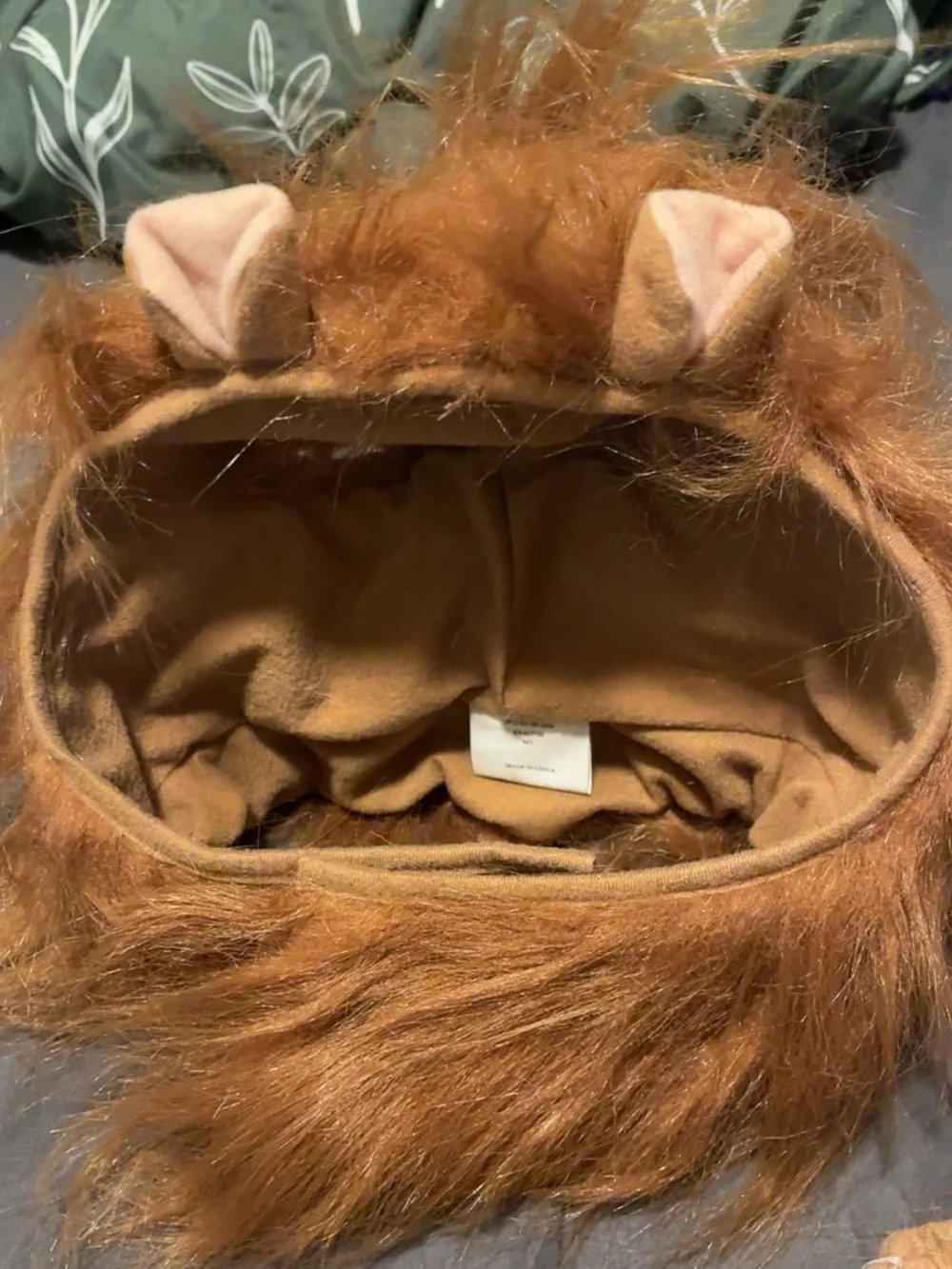 Dog Costume Faux Fur Brown Novelty Animal Hat with fur bracelets